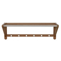 RO Met Hat Shelf Single Oak Coat Rack